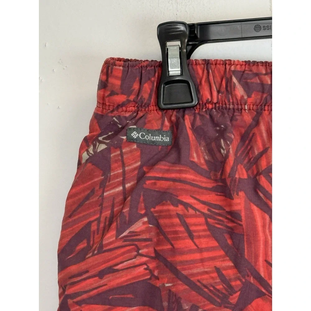 Columbia‎ PFG Swim Trunks Men S Red Print Water Bored Shorts 8